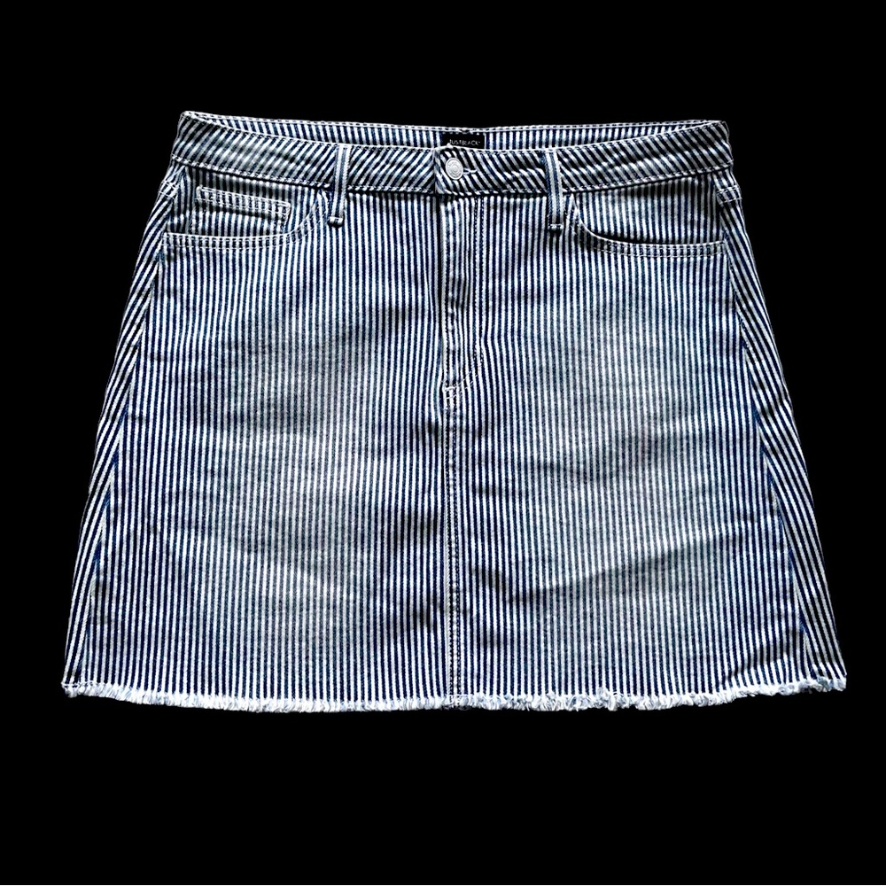 Just Black XL Striped Jean Skirt